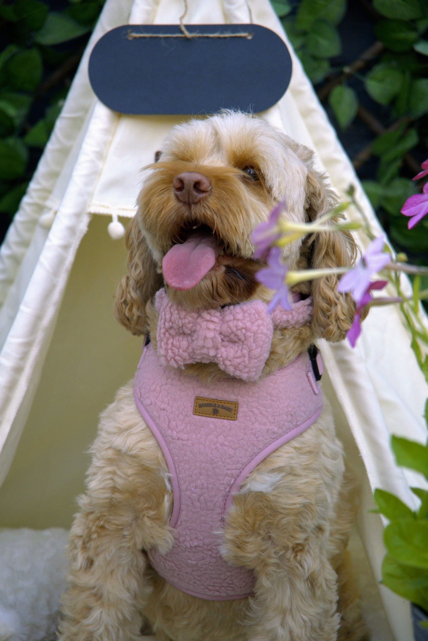 Cosy Pink Dog Harness | Soft Fleece Adjustable Harness
