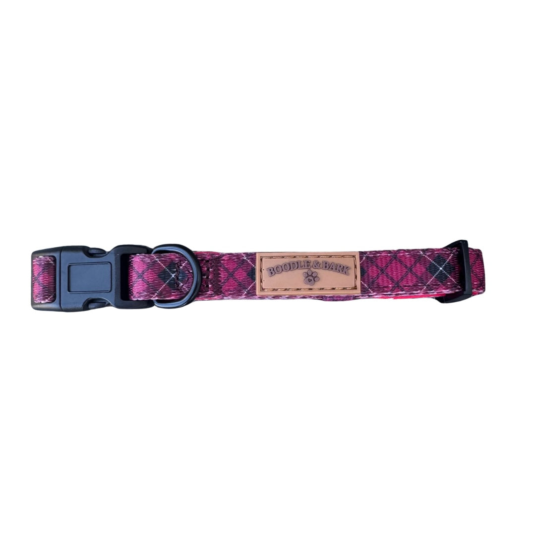 Red Tartan Dog Collar