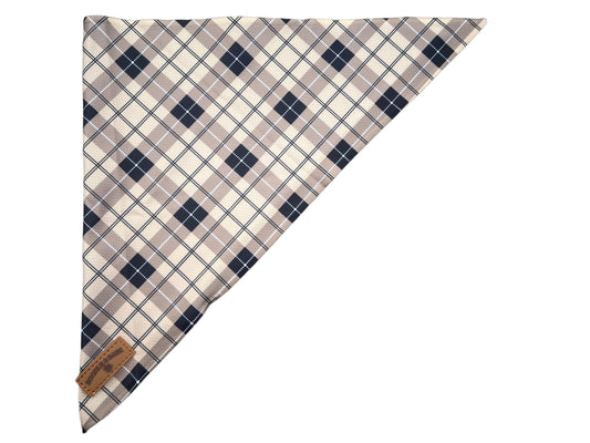 Brown Checkered Bandana