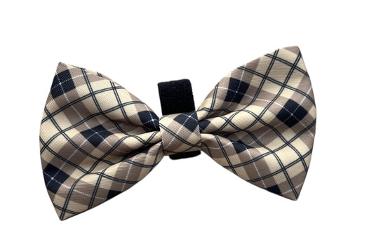 Brown Checkered Bow